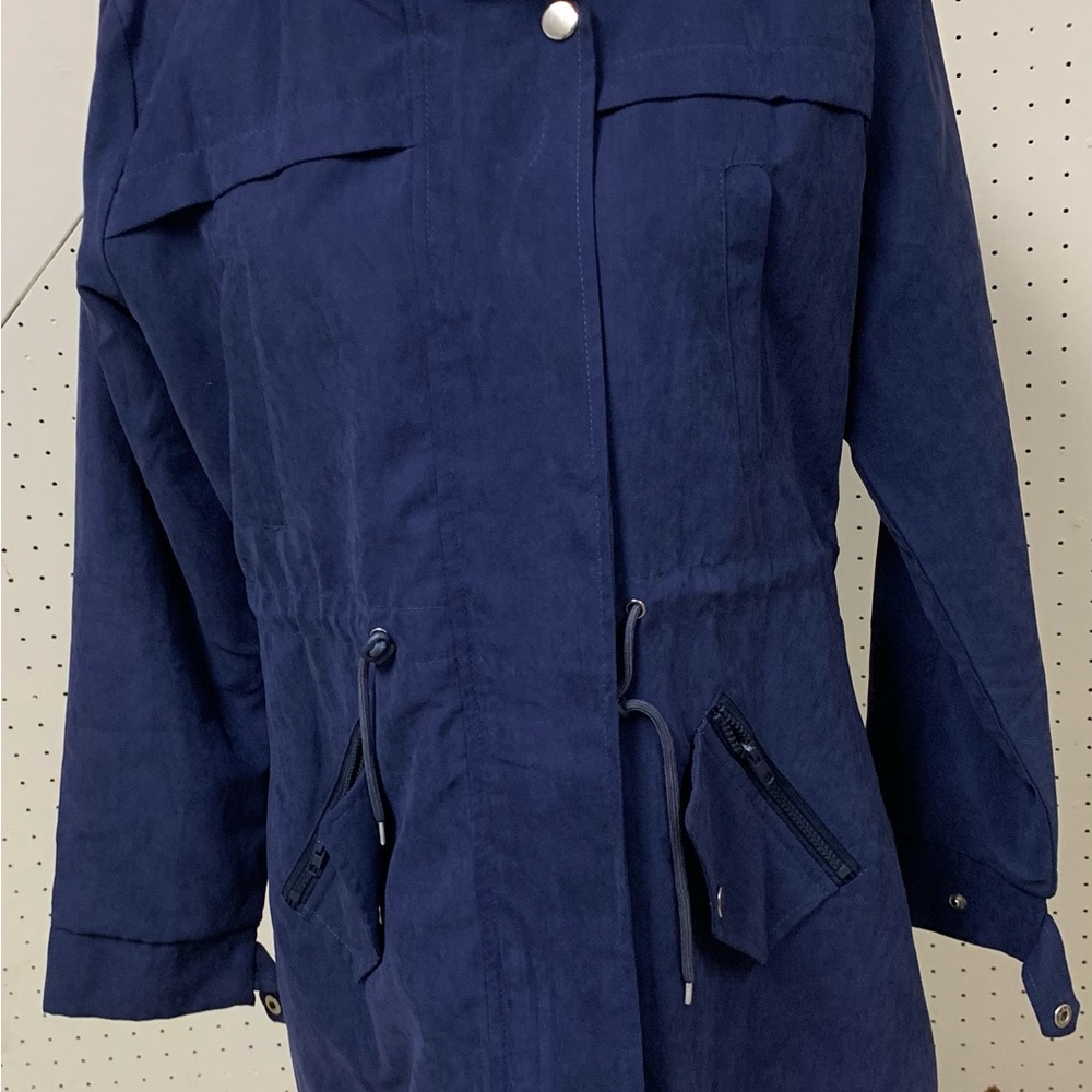 Zeagoo Womens Navy Blue Hooded Anorak Jacket